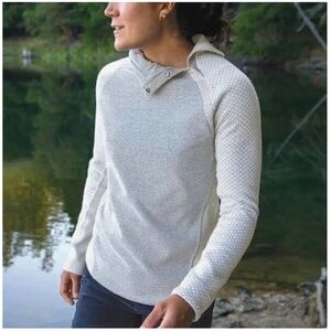 Prana Brandie Full Blend Turtleneck Sweater Gray Wool Blend Size Medium Women’s